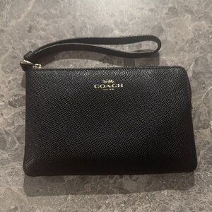 Coach Black Textured Wristlet